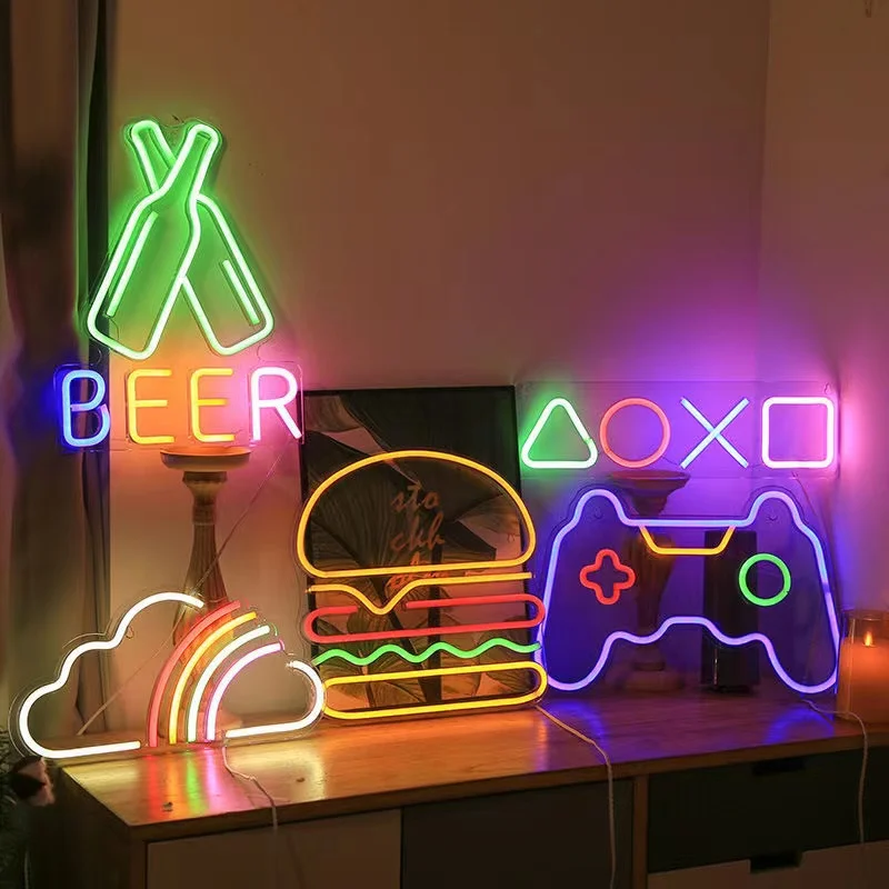 Bedroom Lighting Decor Ideas - Lampu Led Game Neon, papan ketik