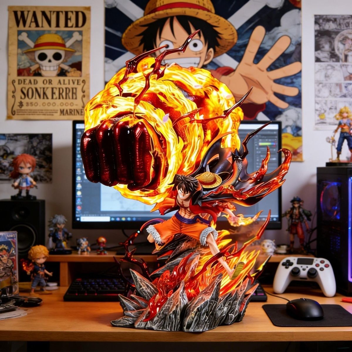 Lighting Home Decor Products - LZ Karmic Fire Luffy 35CM Patung