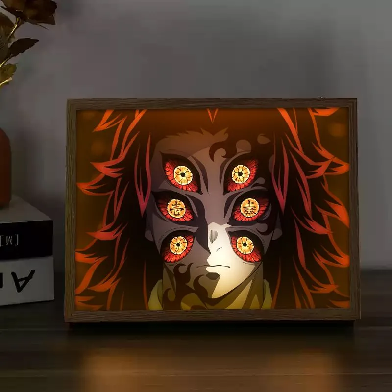 Lighting Room Decor Photo - Figur Aksi Demon Slayer Bingkai Foto
