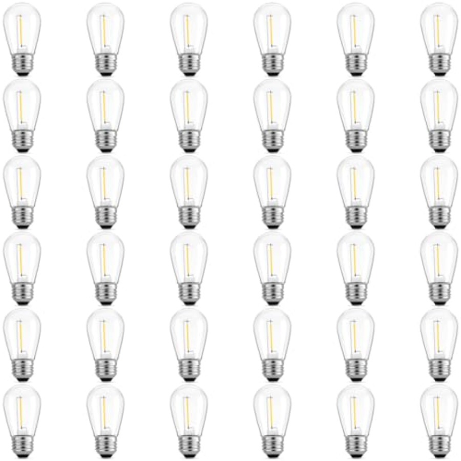 String Light Outdoor - 36 Paket Lampu LED S14 untuk