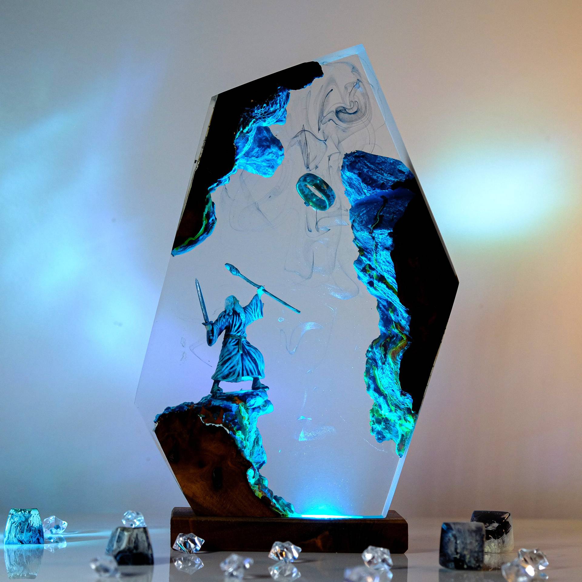 Lighting Decoration For Wedding - Lampu Resin Figur Adegan Film Cincin