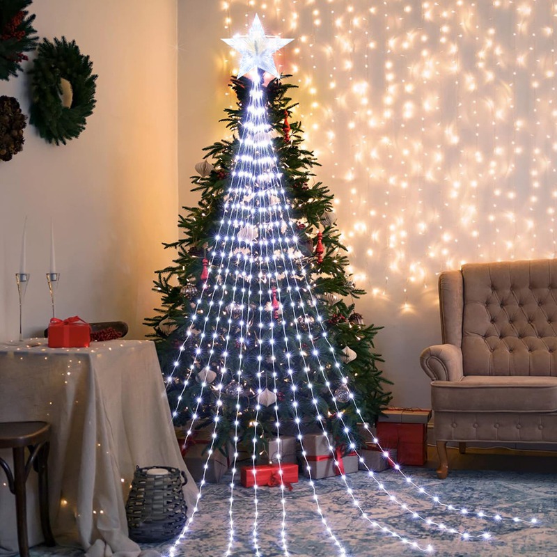 Home Decor Lighting Tree - Lampu Air Terjun Bintang LED Dekorasi