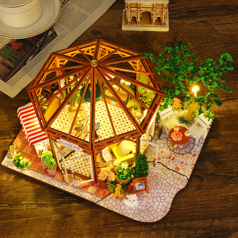 Lighting Home Decor Products - Kit Model Miniatur Kayu DIY Rumah