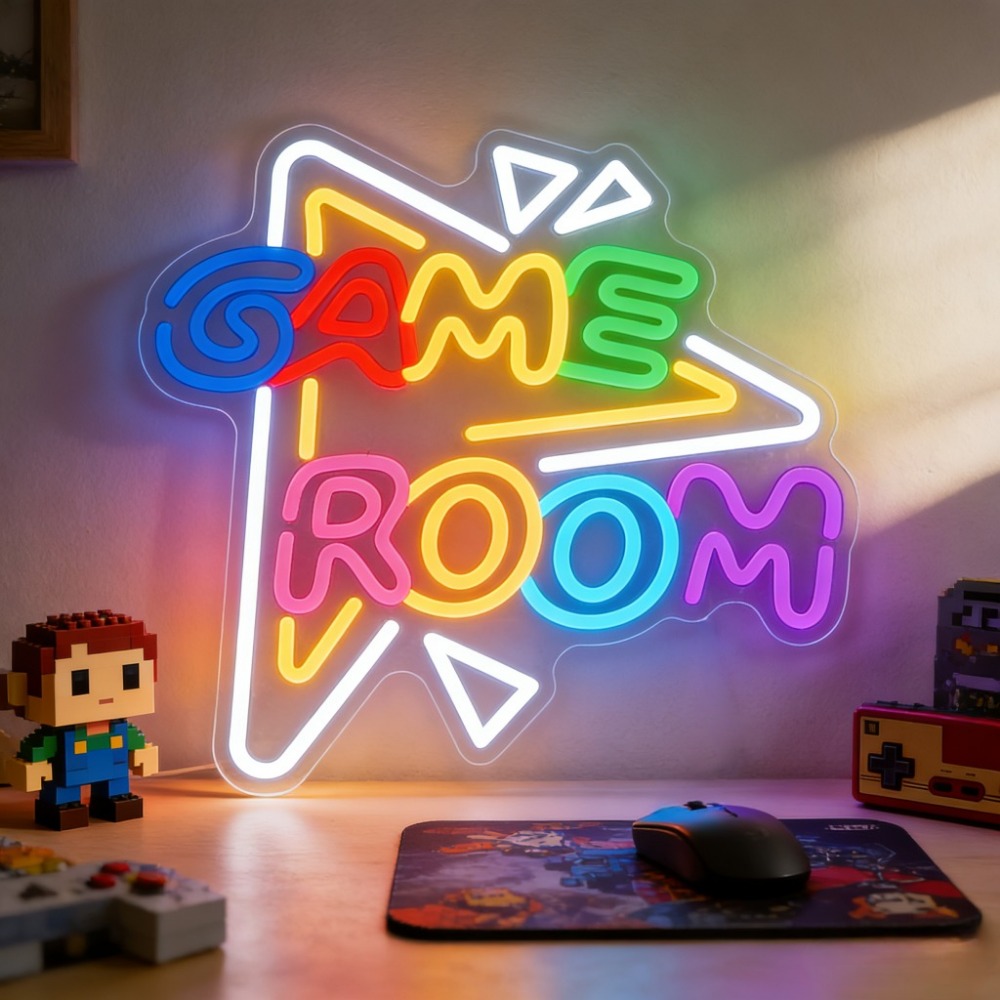 Bedroom Lighting Decor Ideas - Lampu Neon LED Ruang Game, Dapat