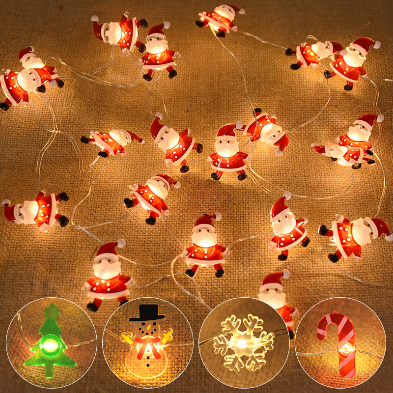 Home Decor Lighting Tree - 2M 20LED Kepingan Salju Santa Klaus