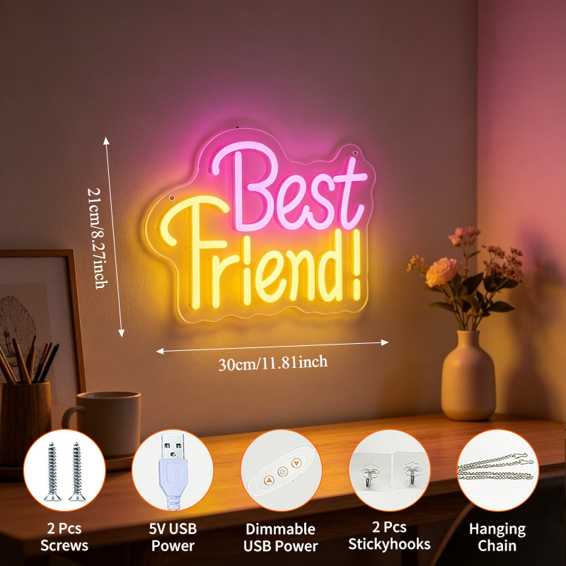 Lampu Neon Best Friend, Lampu  - Bedroom Lighting Decor Ideas ulasan dan harga