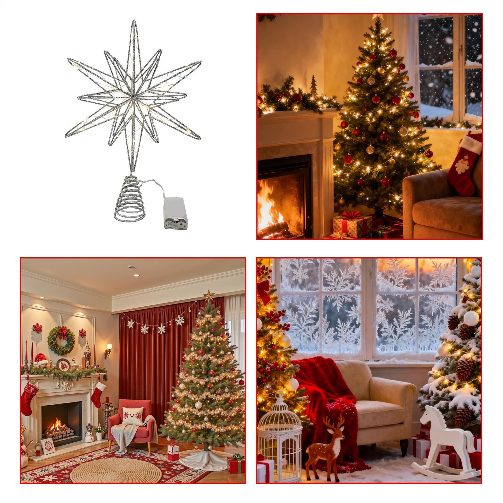 Puncak Pohon Bintang Berlampu  - Home Decor Lighting Tree ulasan dan harga