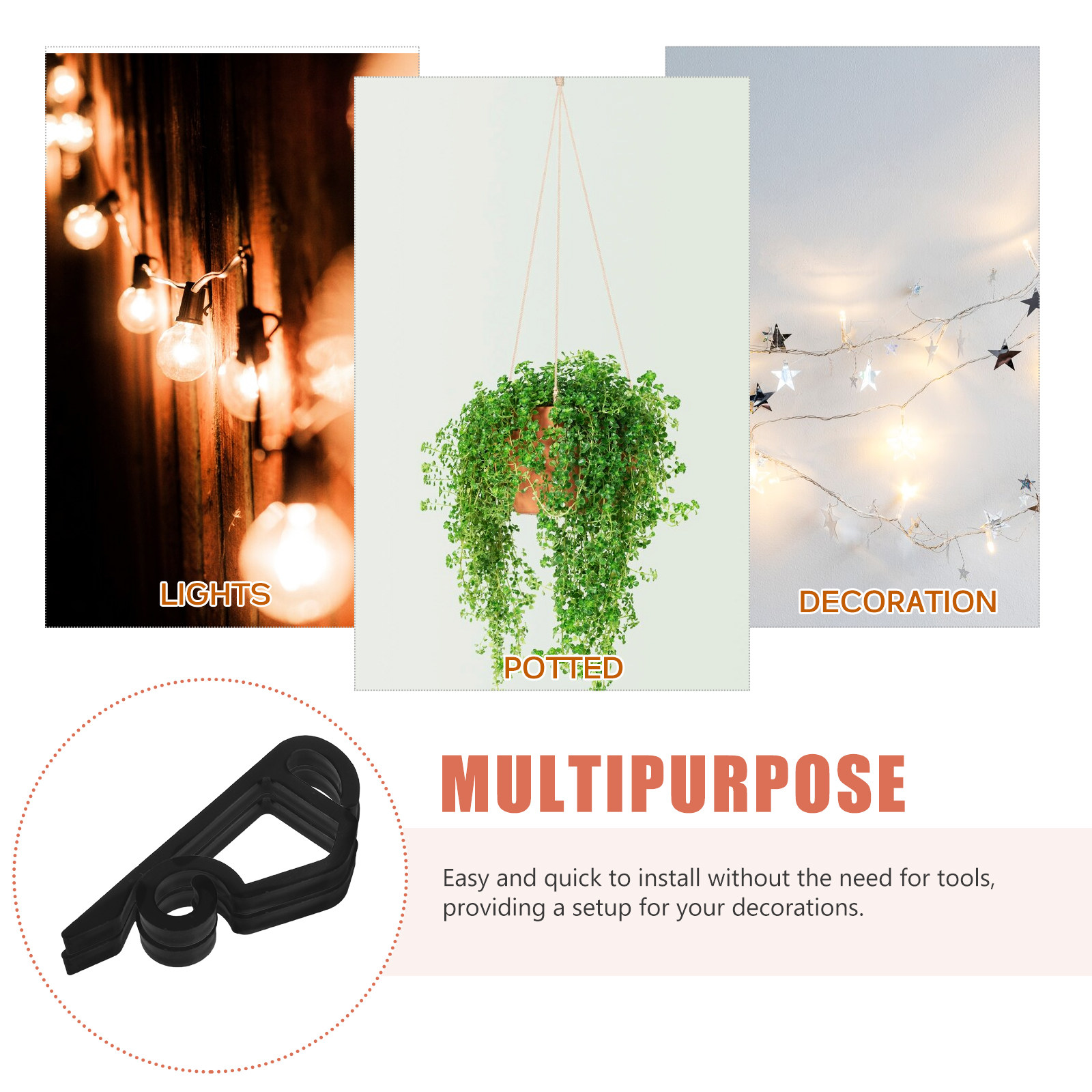 120 Buah Kait Gantung Spiral u - String Light Outdoor ulasan dan harga
