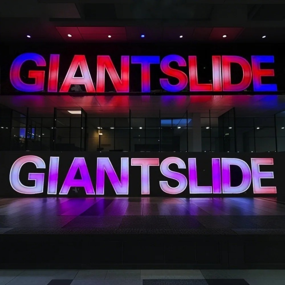 Papan Tanda LED Logam RGB Kust - Lighting Decor Company ulasan dan harga