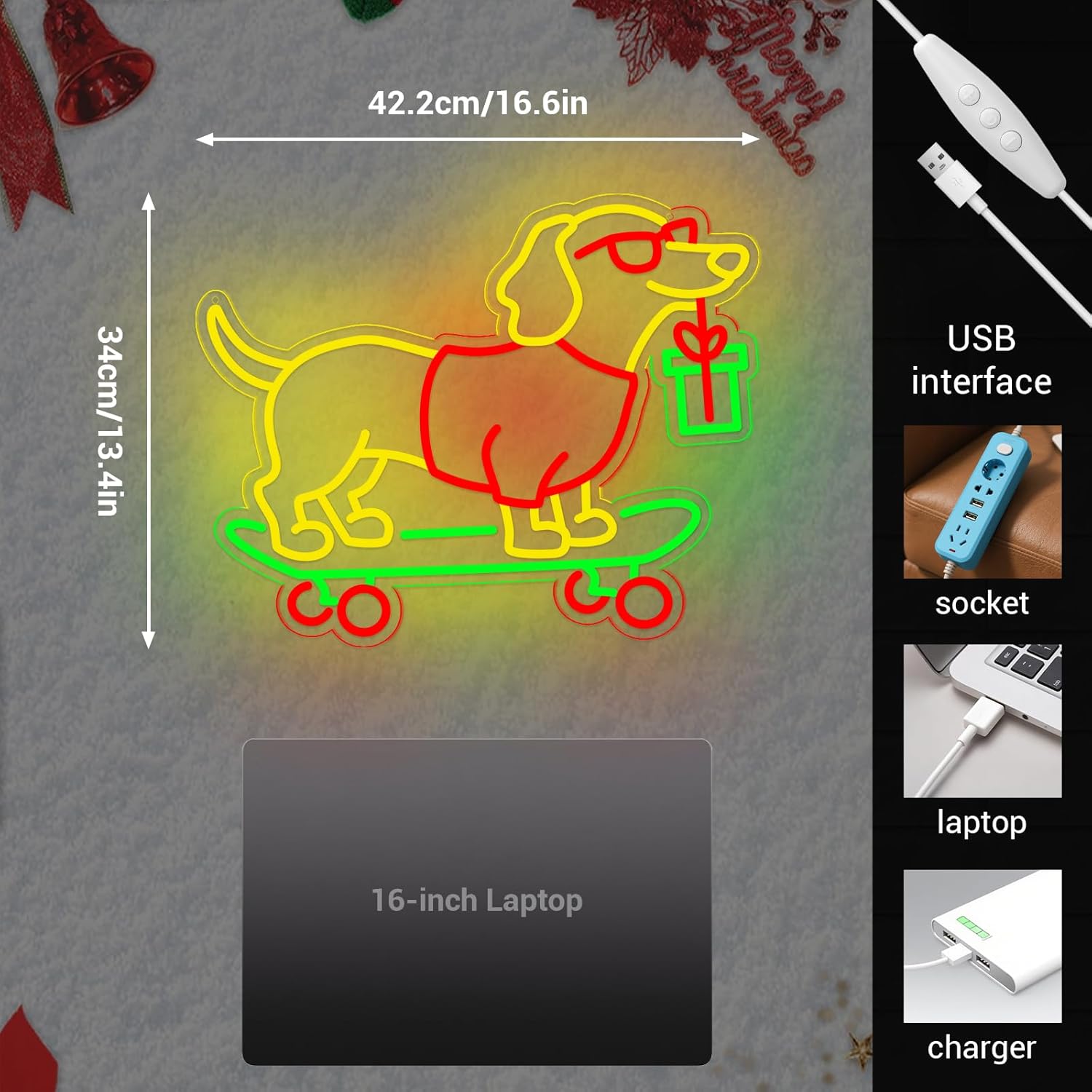 Lampu LED Neon Dachshund USB y - Bedroom Lighting Decor Ideas ulasan dan harga