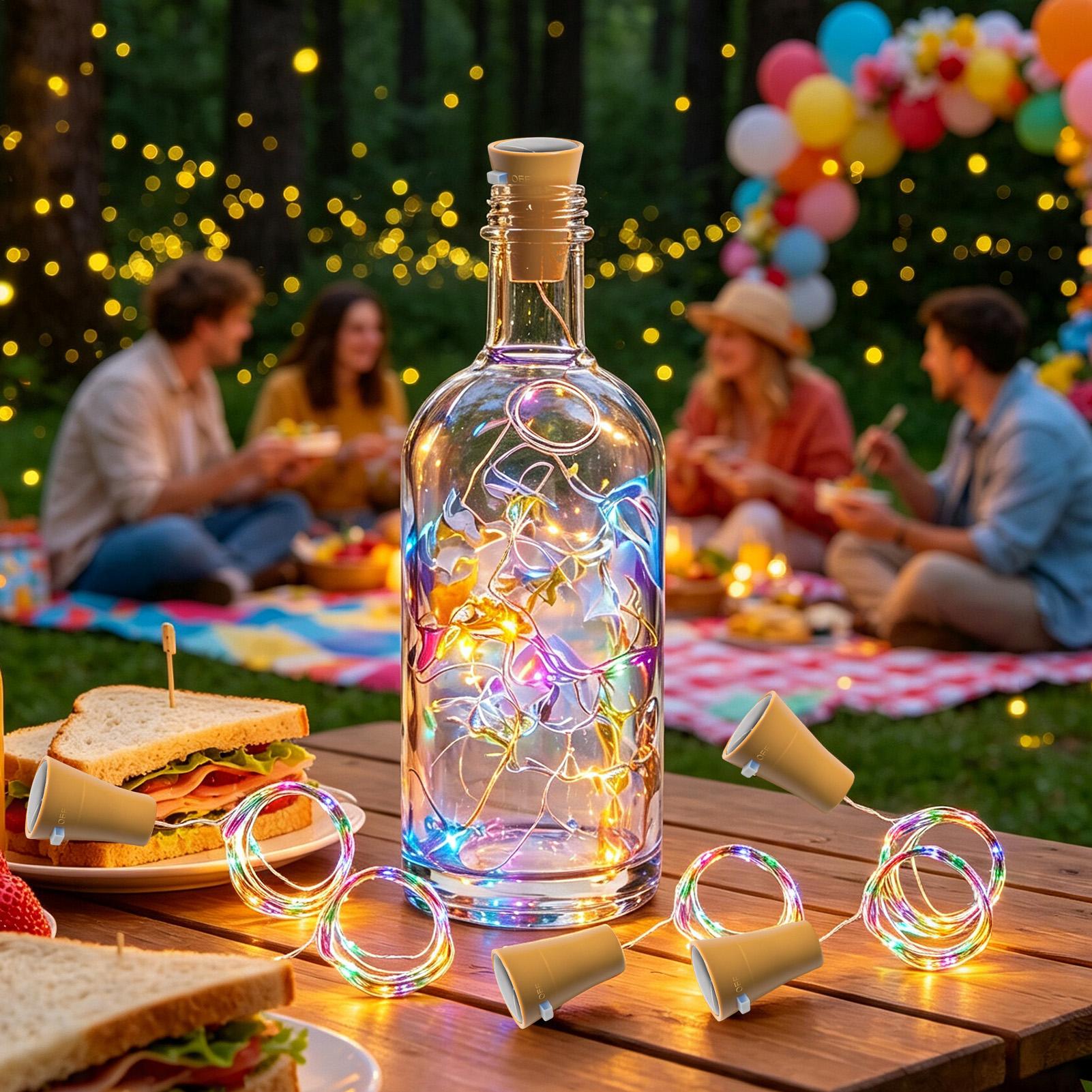 Lampu Botol Anggur Tenaga Sury - String Light Outdoor ulasan dan harga