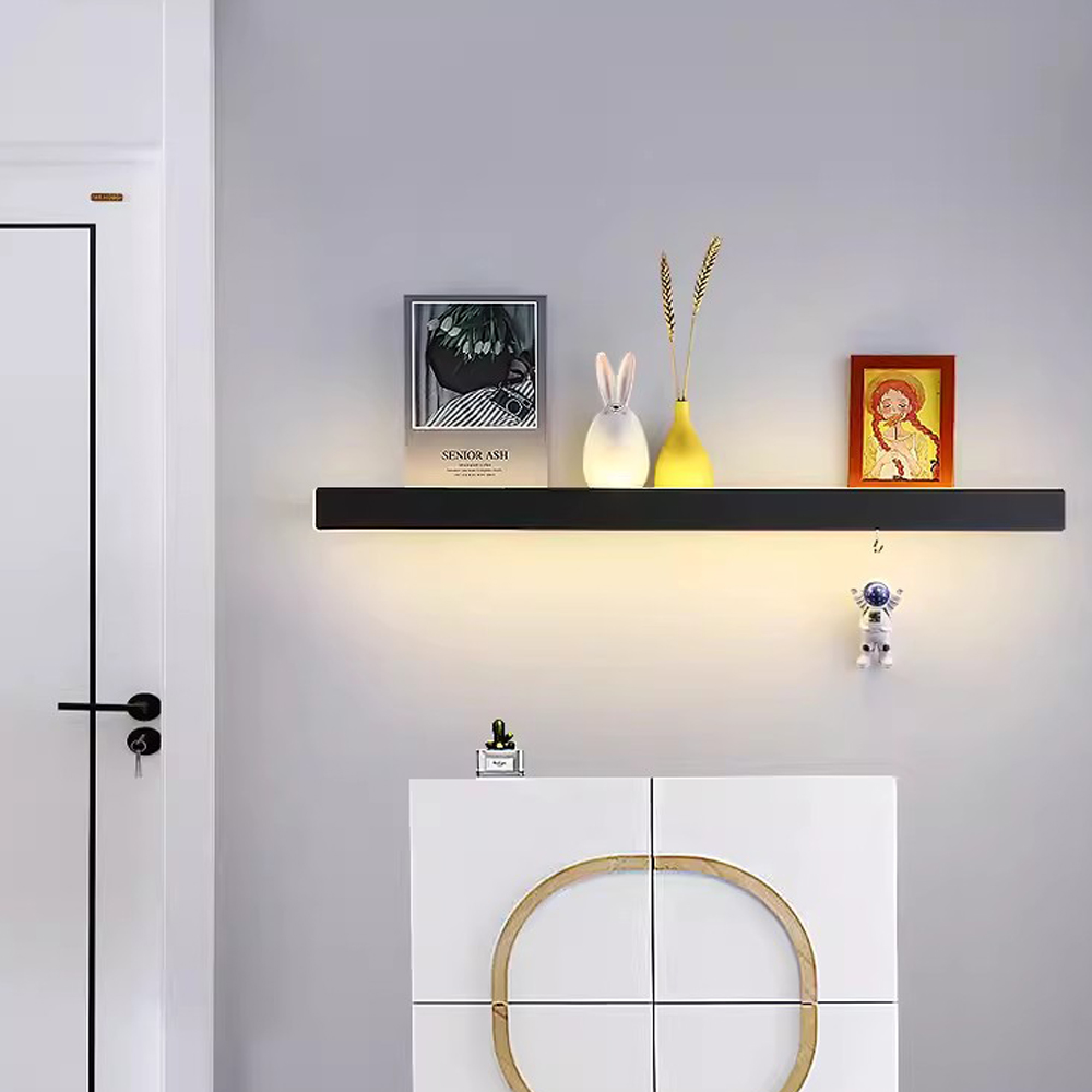 Rak Dinding Mengambang LED Mod - Lighting Room Decor Photo ulasan dan harga