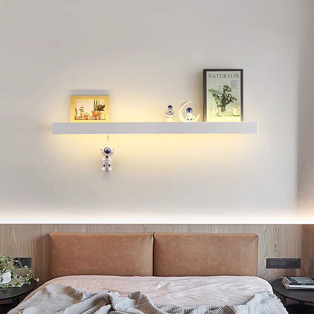 Rak Dinding Mengambang LED Mod - Lighting Room Decor Photo ulasan dan harga