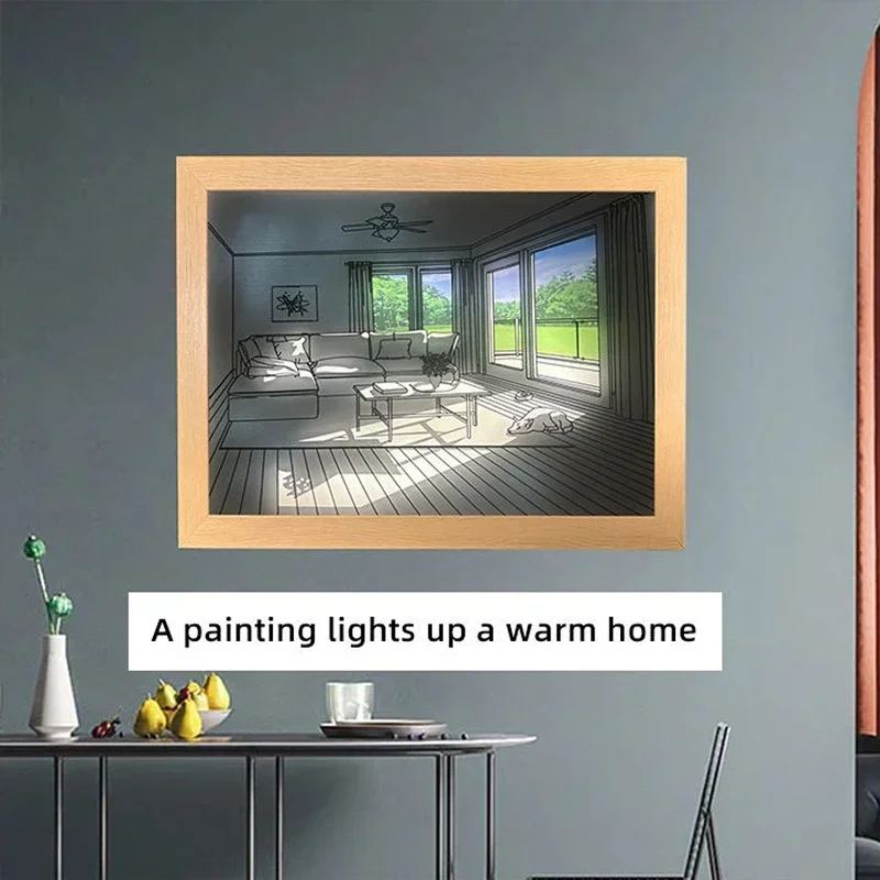 Lampu LED Dekoratif Lukisan US - Lighting Room Decor Photo ulasan dan harga