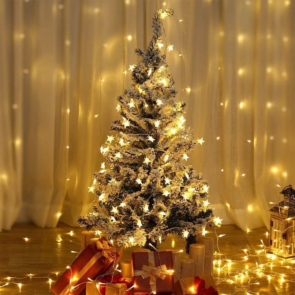 Lampu Natal LED Akrilik Bening - Home Decor Lighting Tree ulasan dan harga