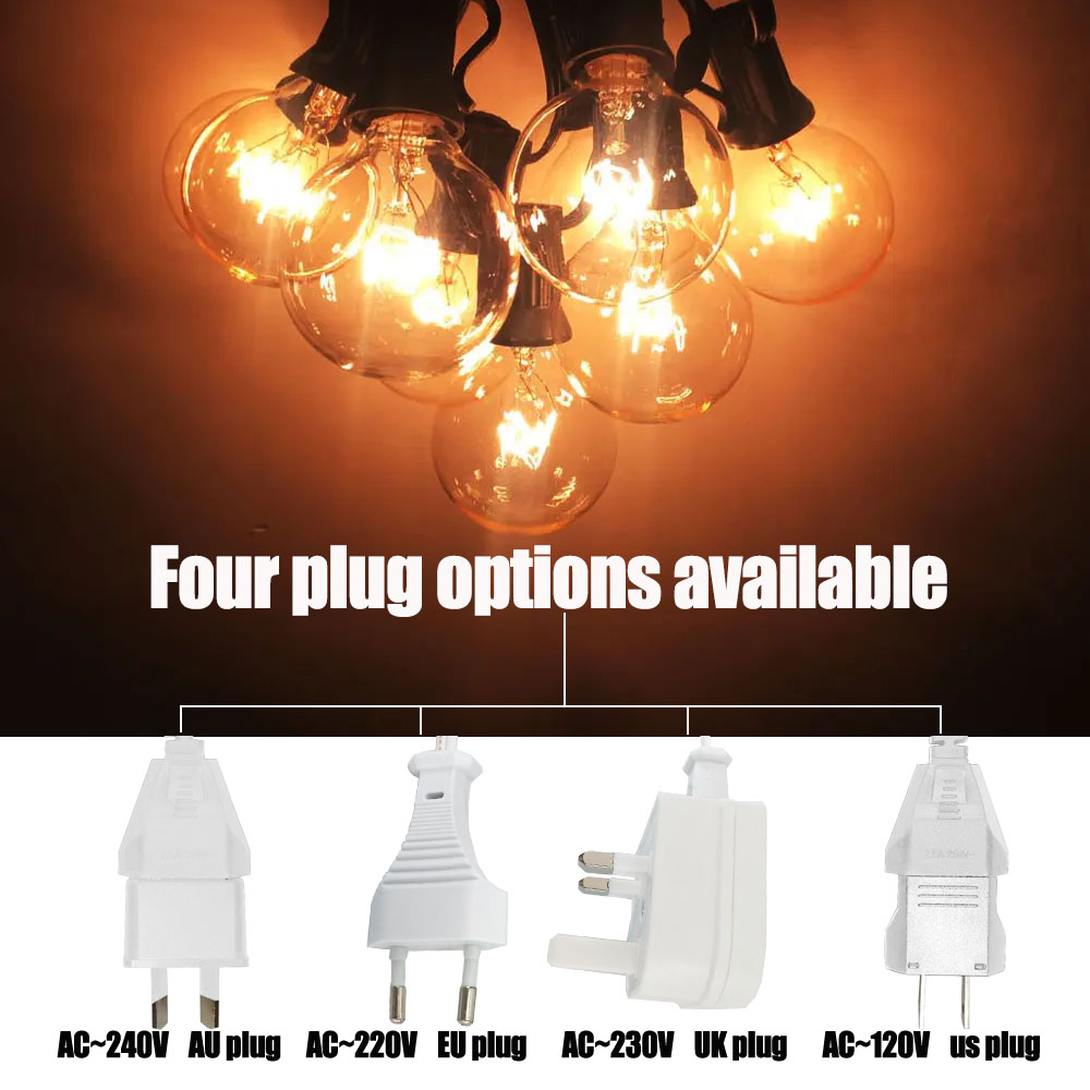 Lampu String Vintage G40 denga - String Light Outdoor ulasan dan harga