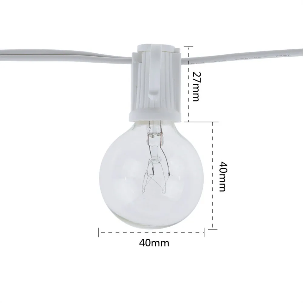 Lampu String Vintage G40 denga - String Light Outdoor ulasan dan harga