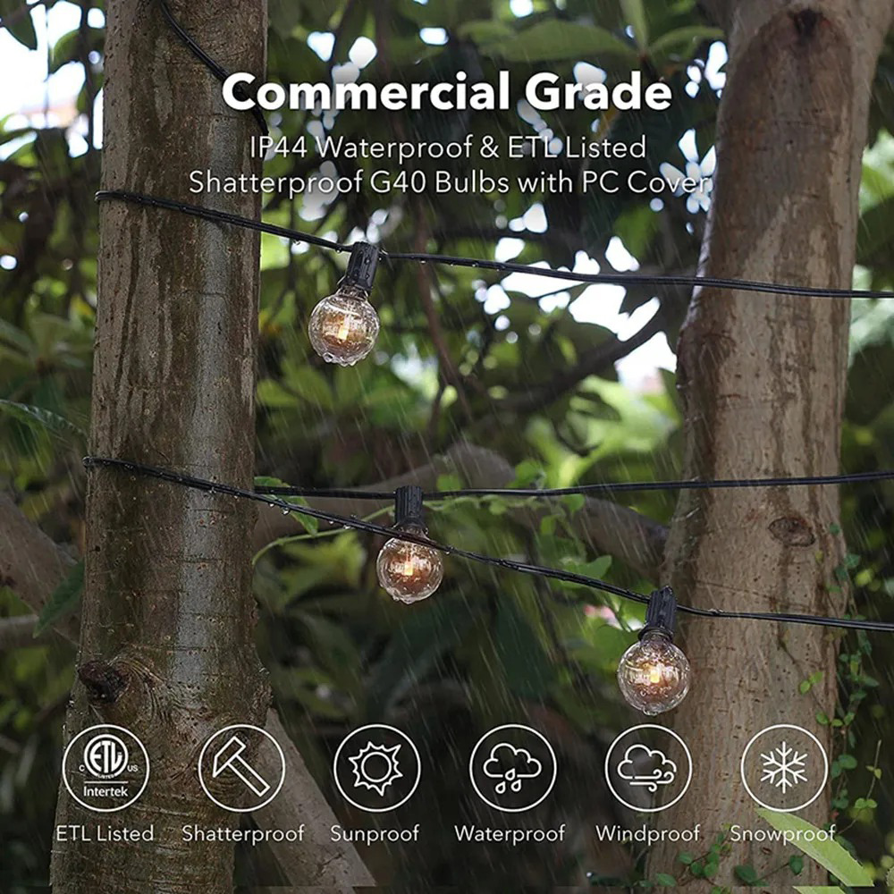 Lampu Tali Globe G40 8M/15M 25 - String Light Outdoor ulasan dan harga