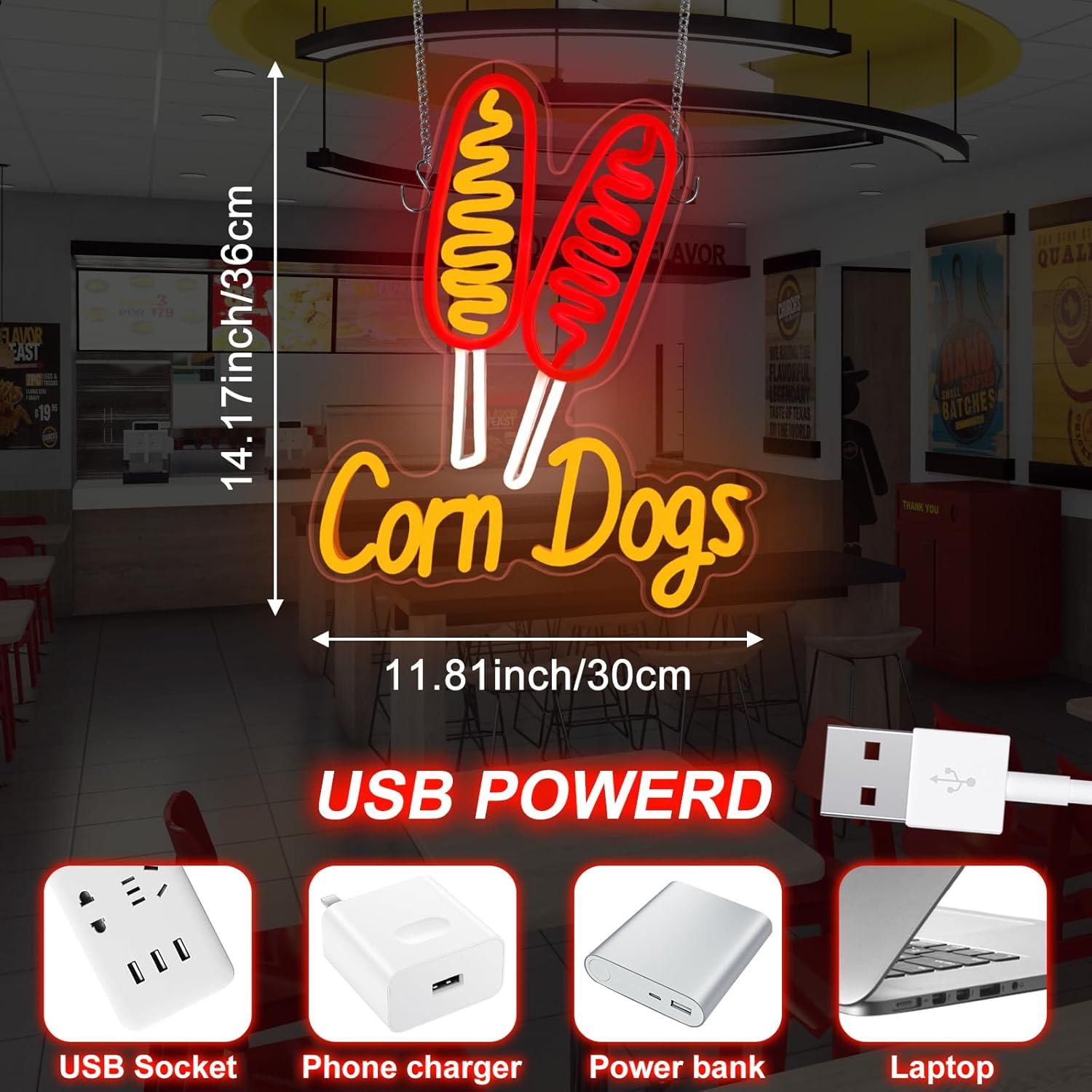 Lampu Neon LED Corn Dog USB ya - Lighting Decoration For Wedding ulasan dan harga